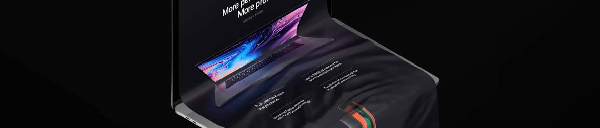 Free MacBook Long Scroll Mockup (PSD)