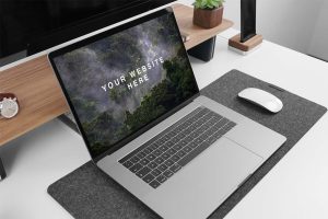 Free MacBook Pro 15″ Mockup (PSD)