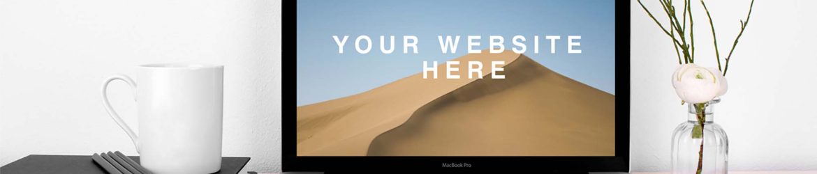 Free MacBook Pro on Desk Mockup (PSD)