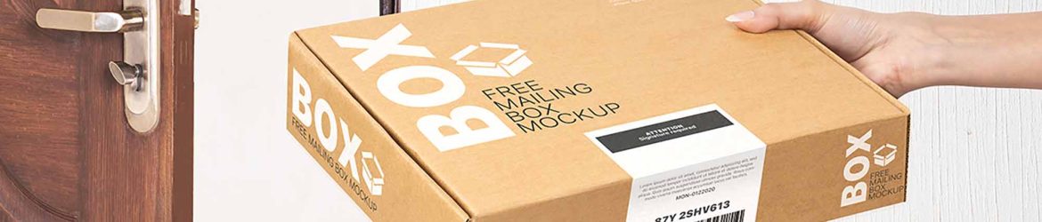 Free Mailing Box Mockup (PSD)