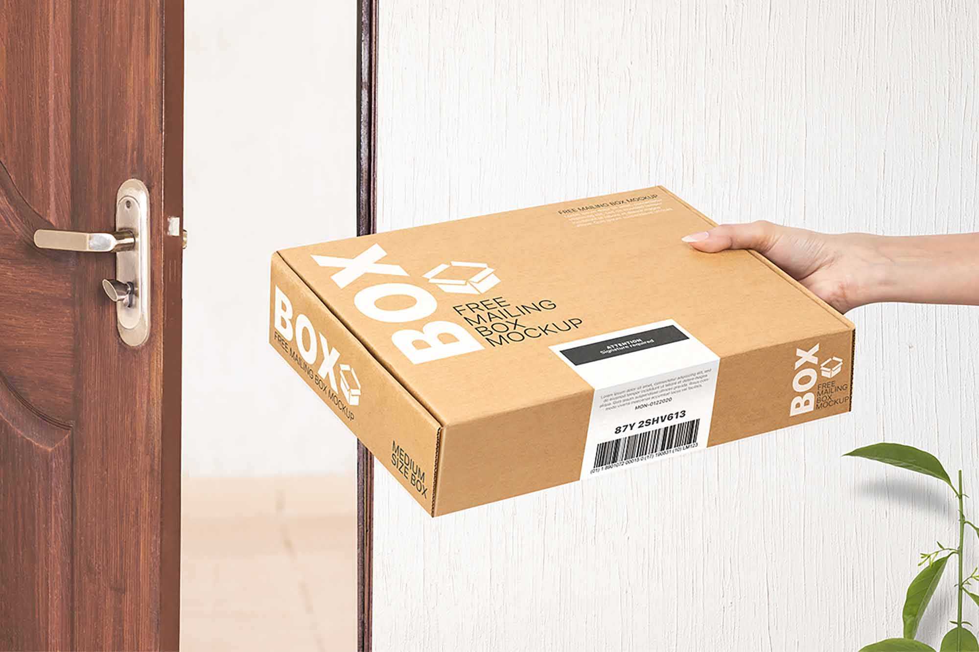 Free Mailing Box Mockup (PSD)