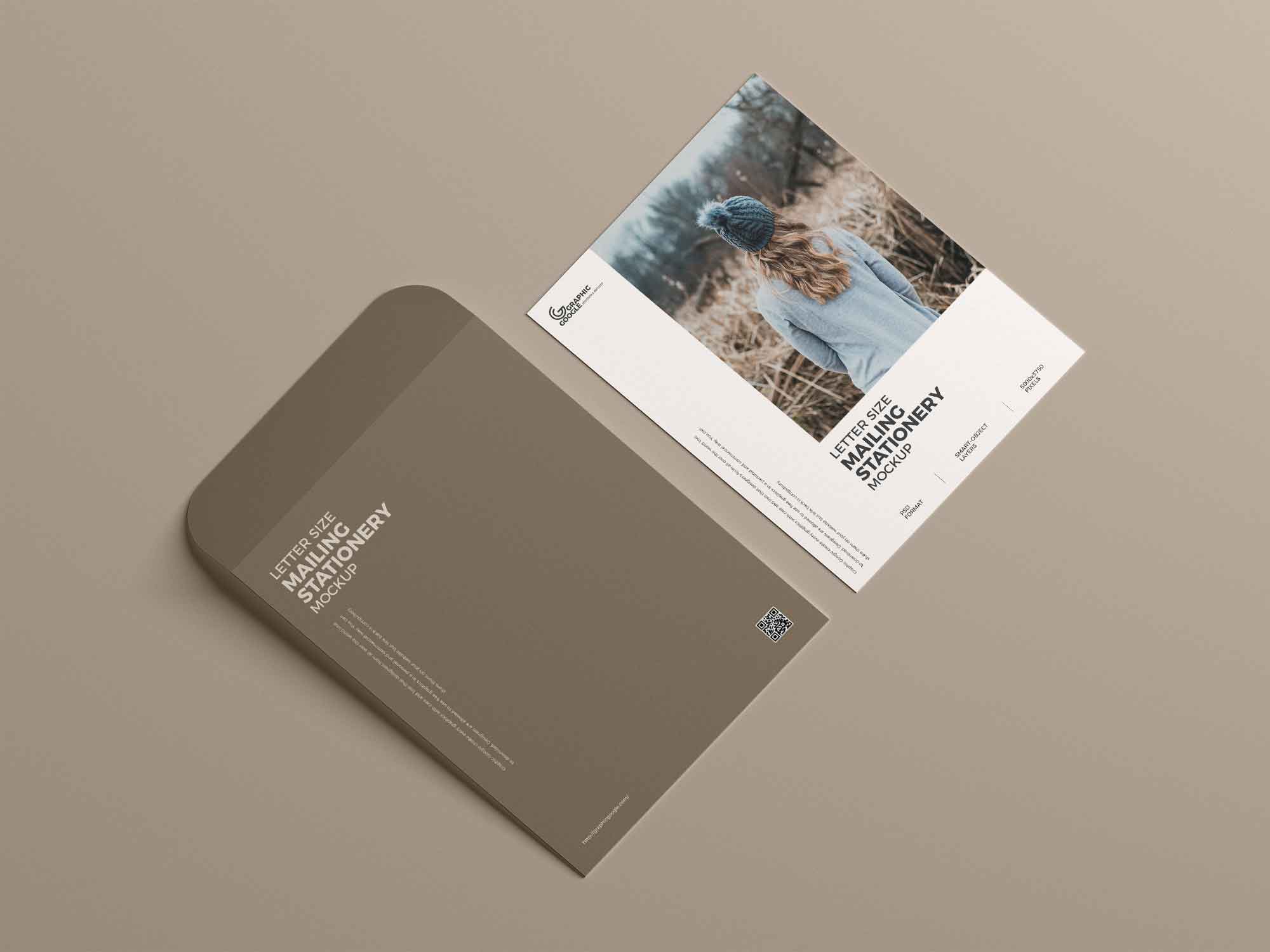 Free Mailing Brand Stationery Mockup (PSD)