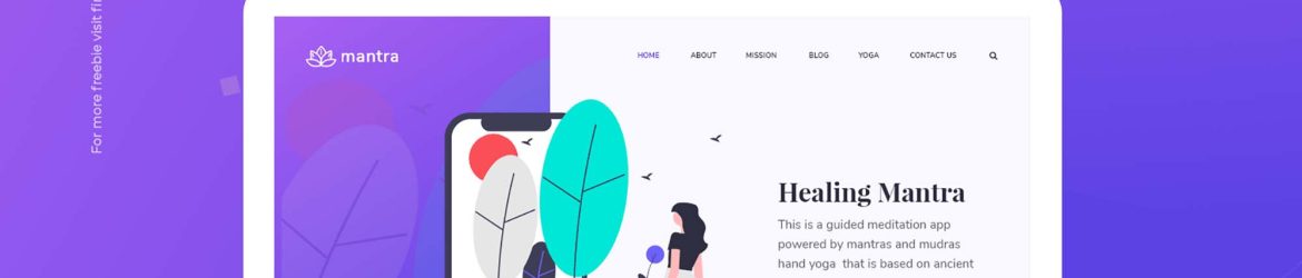 Free Mantra Yoga Minimal UI Kit (XD)