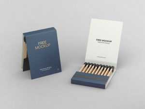Free Matchbook Mockup (PSD)