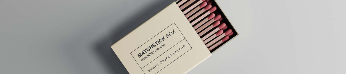 Free Matchstick Box Mockup (PSD)