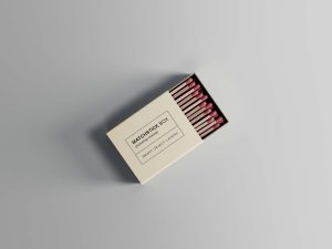 Free Matchstick Box Mockup (PSD)