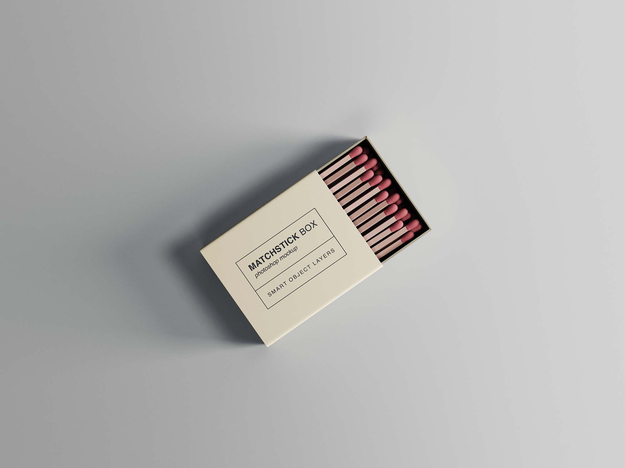 Free Matchstick Box Mockup (PSD)