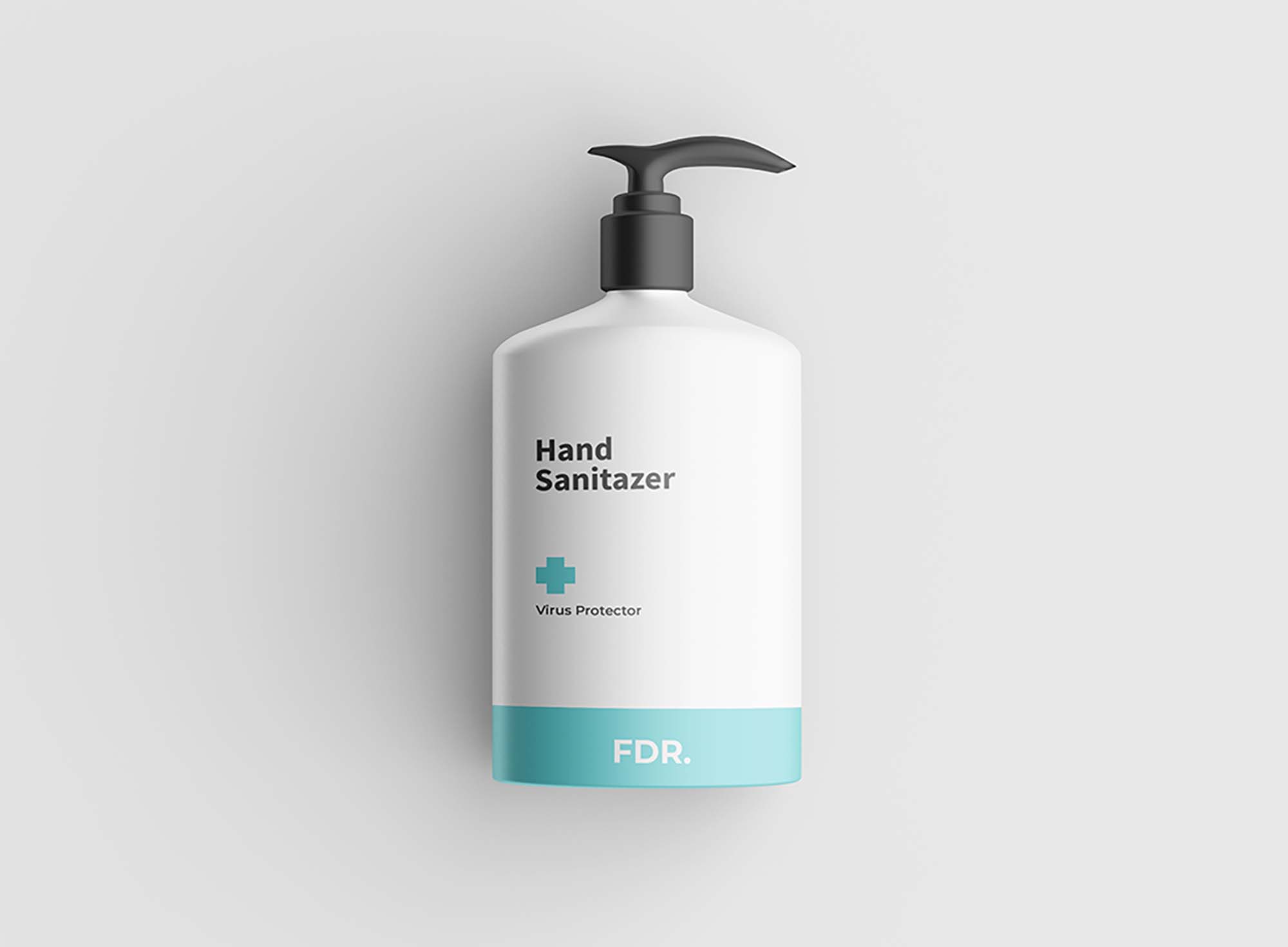 Free Matt Hand Sanitizer Mockup (PSD)