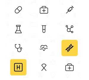 Free Medicine Line Icons (AI)