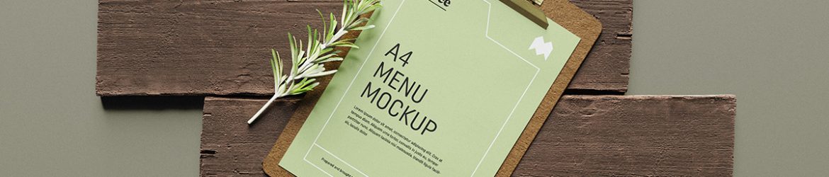 Free menu mockup