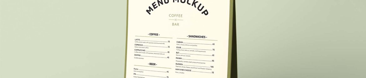 Free Menu Stand Mockup (PSD)