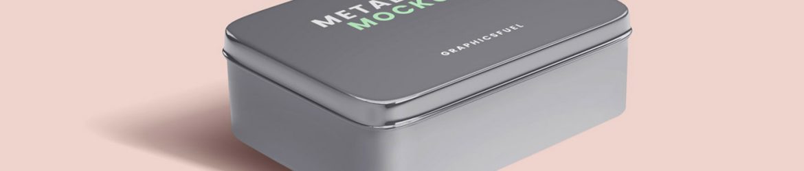 Free Metal Box Mockup