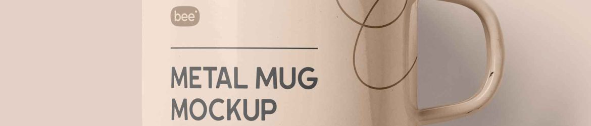 Free Metal Mug Mockup (PSD)