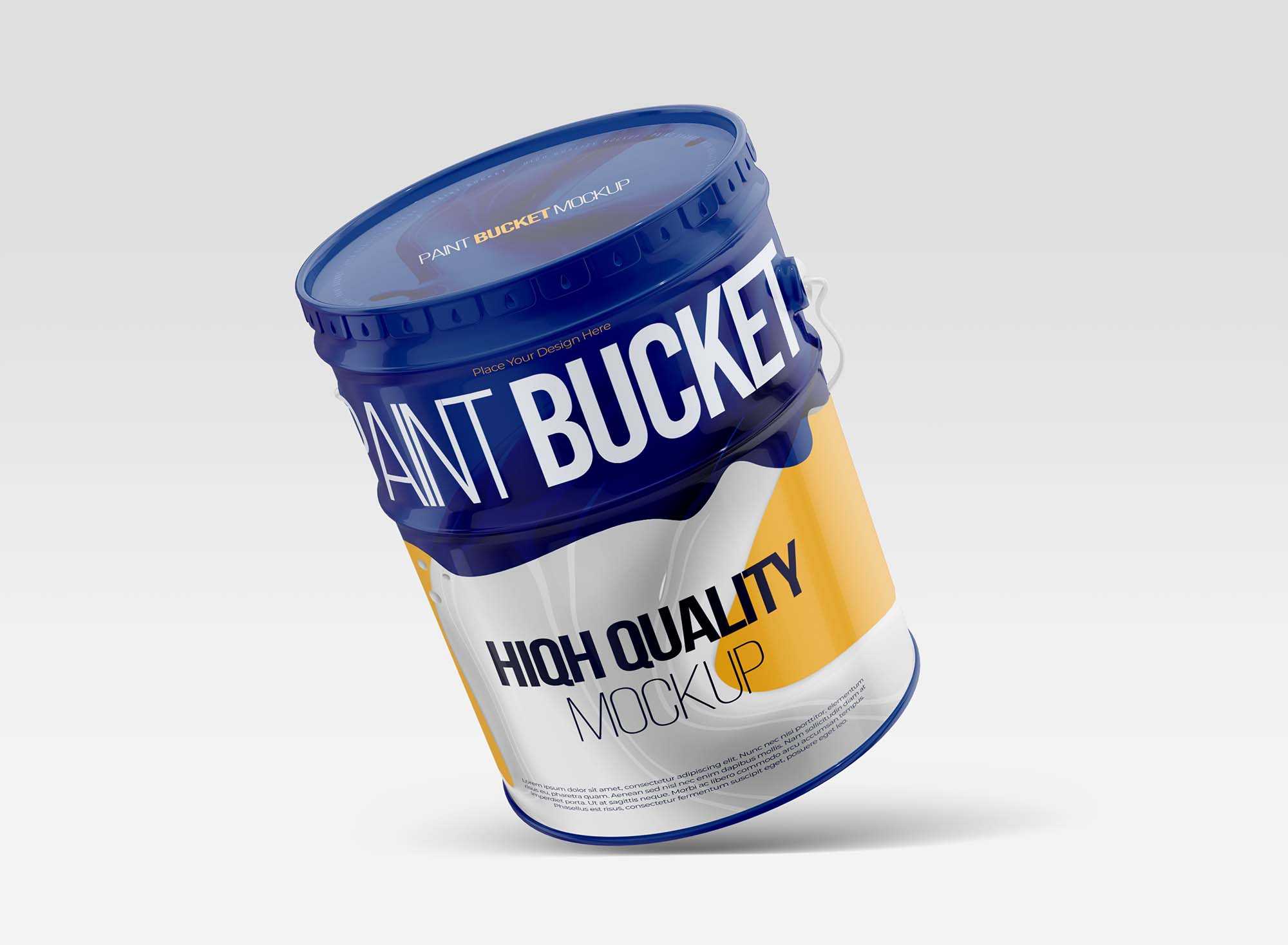 Free Metal Paint Bucket Mockup (PSD)