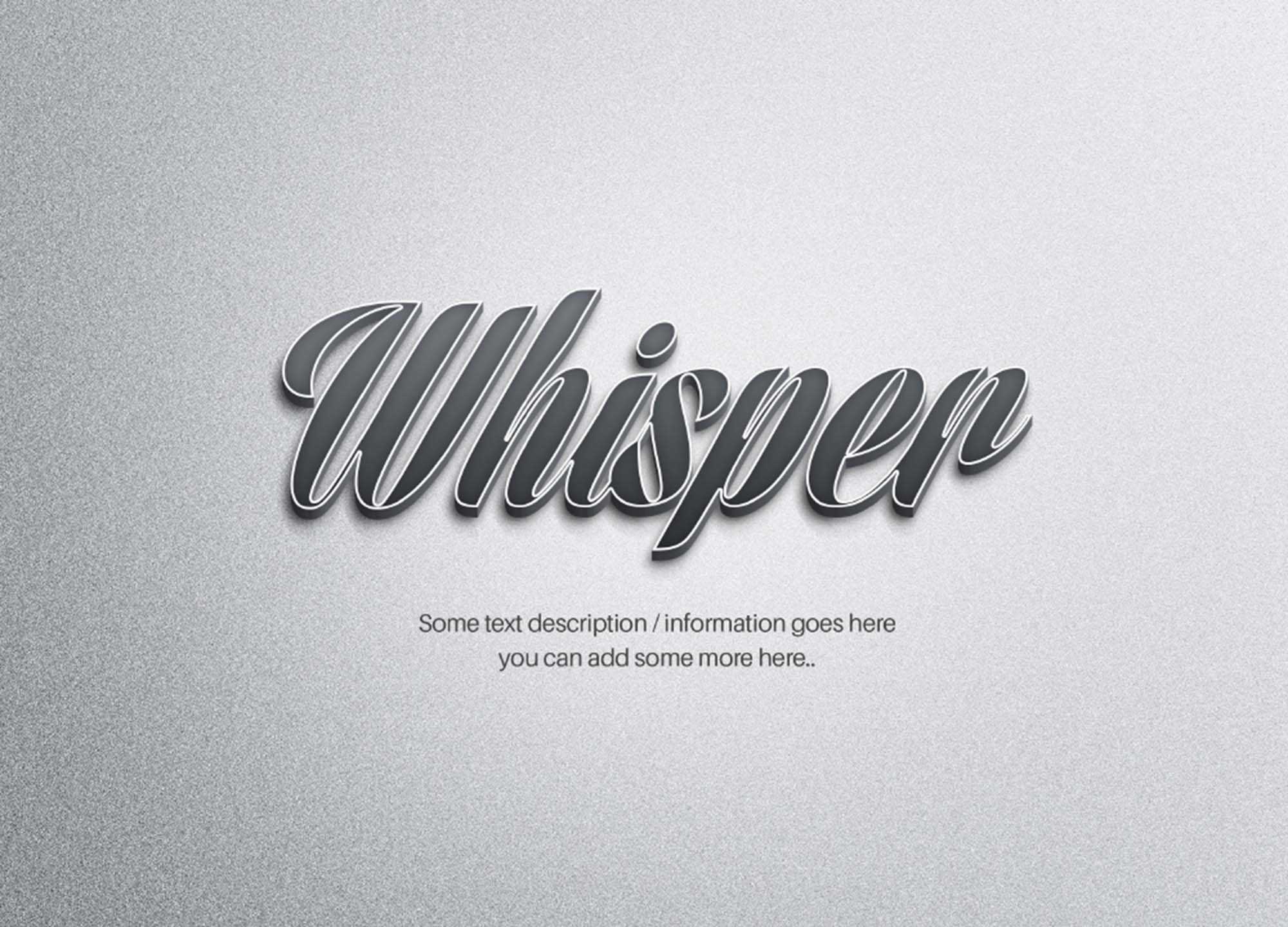 Free Metal Text Effect Mockup (PSD)