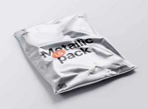 Free Metallic Package Mockup (PSD)