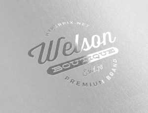 Free Metallic Silver Logo Mockup (PSD)