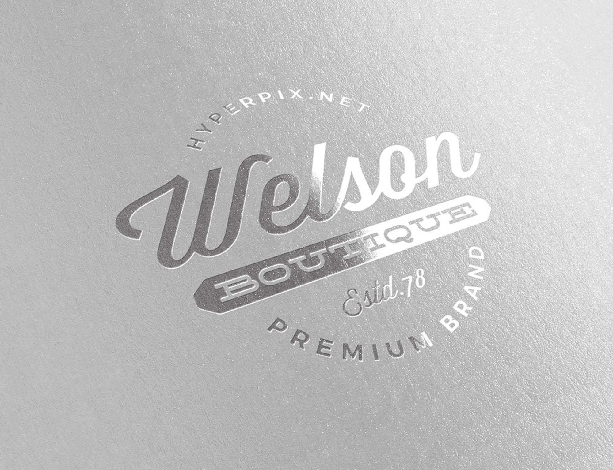Free Metallic Silver Logo Mockup (PSD)