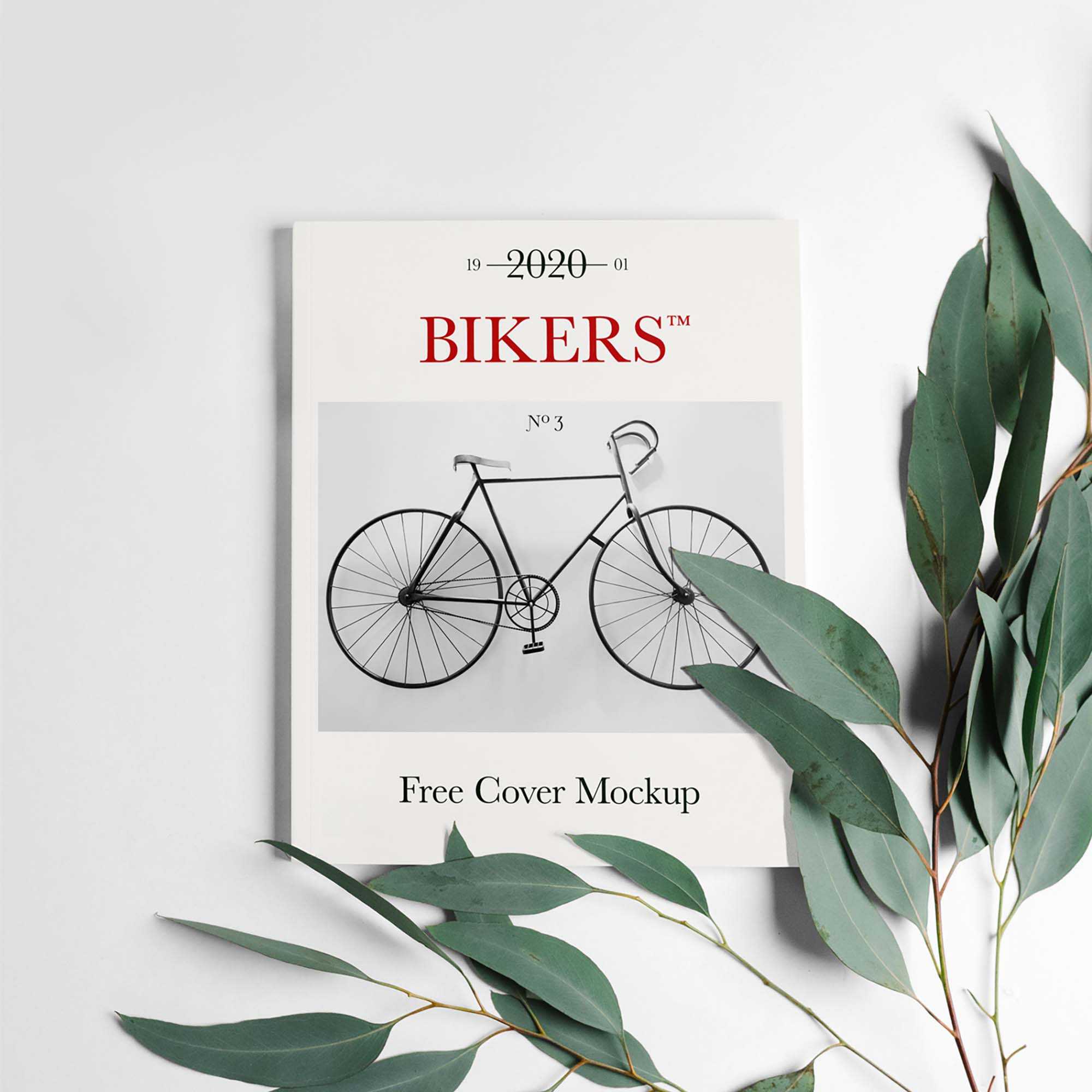 Free Minimal Clean Magazine Cover Mockup (PSD)