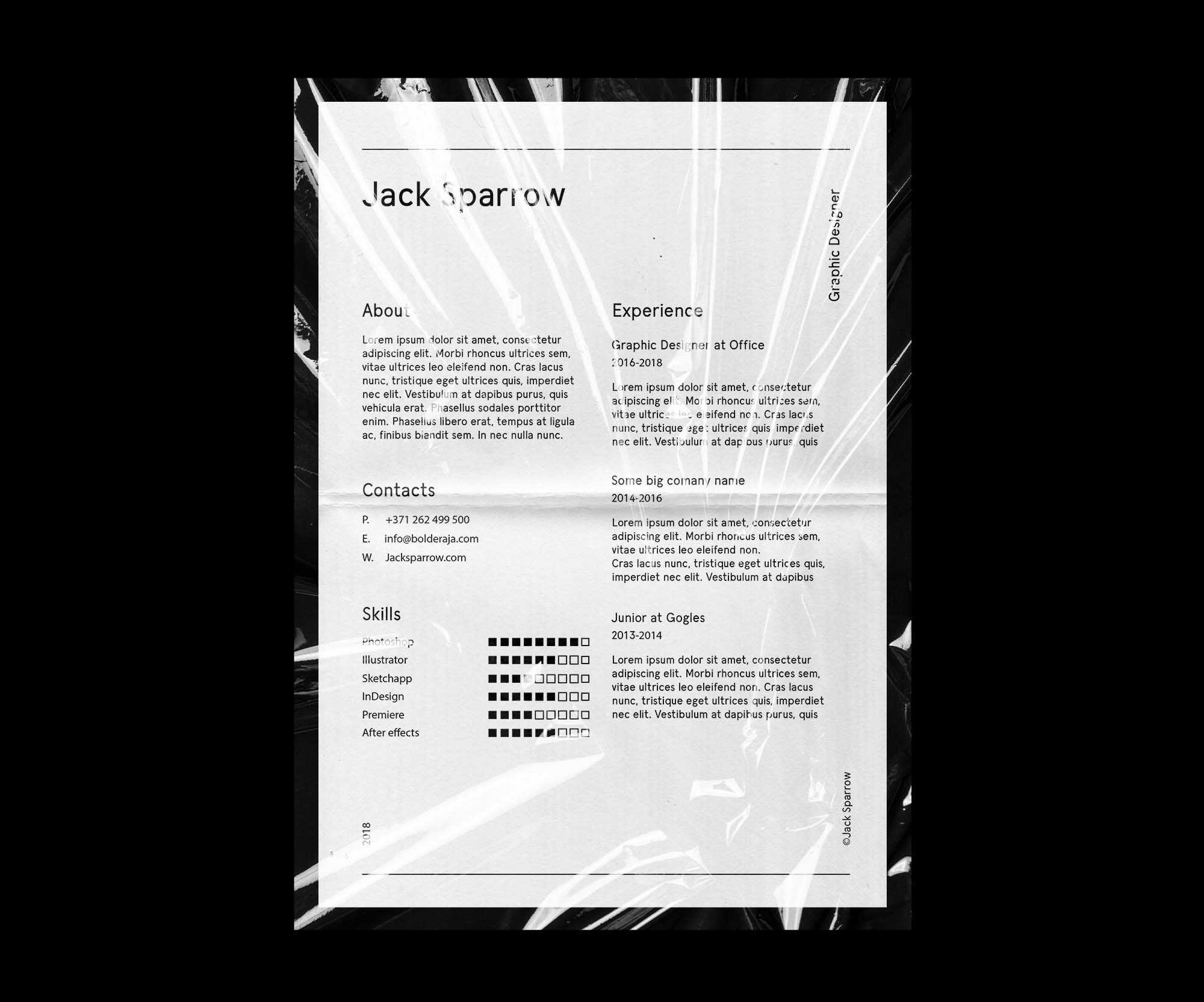 Free Minimal Curriculum Vitae Template