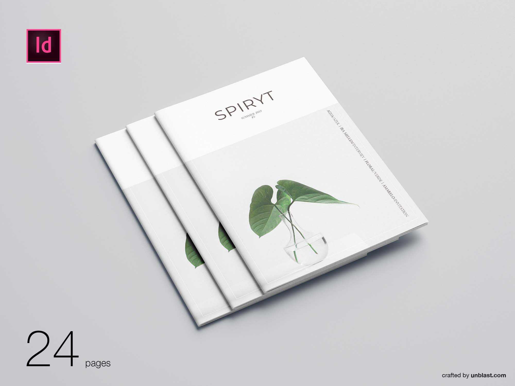 Free Minimal Magazine Template (24 Pages)