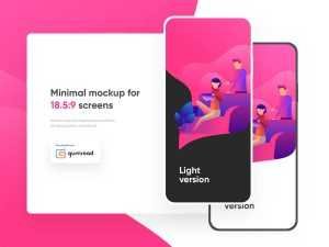 Free Minimal Phone Mockups (PSD)