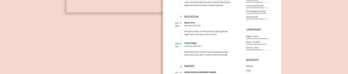 Free Minimal Resume Template