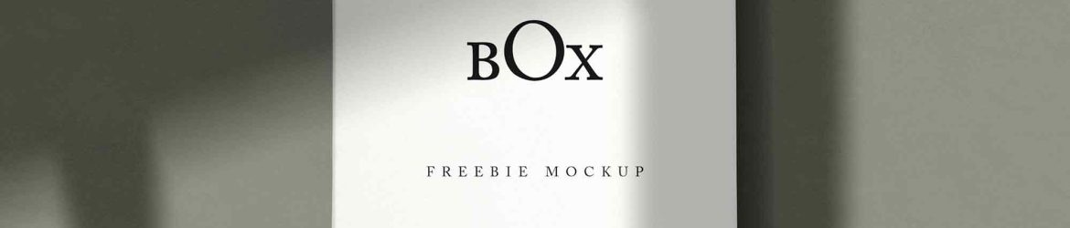 Free Minimal Square Box Mockup (PSD)