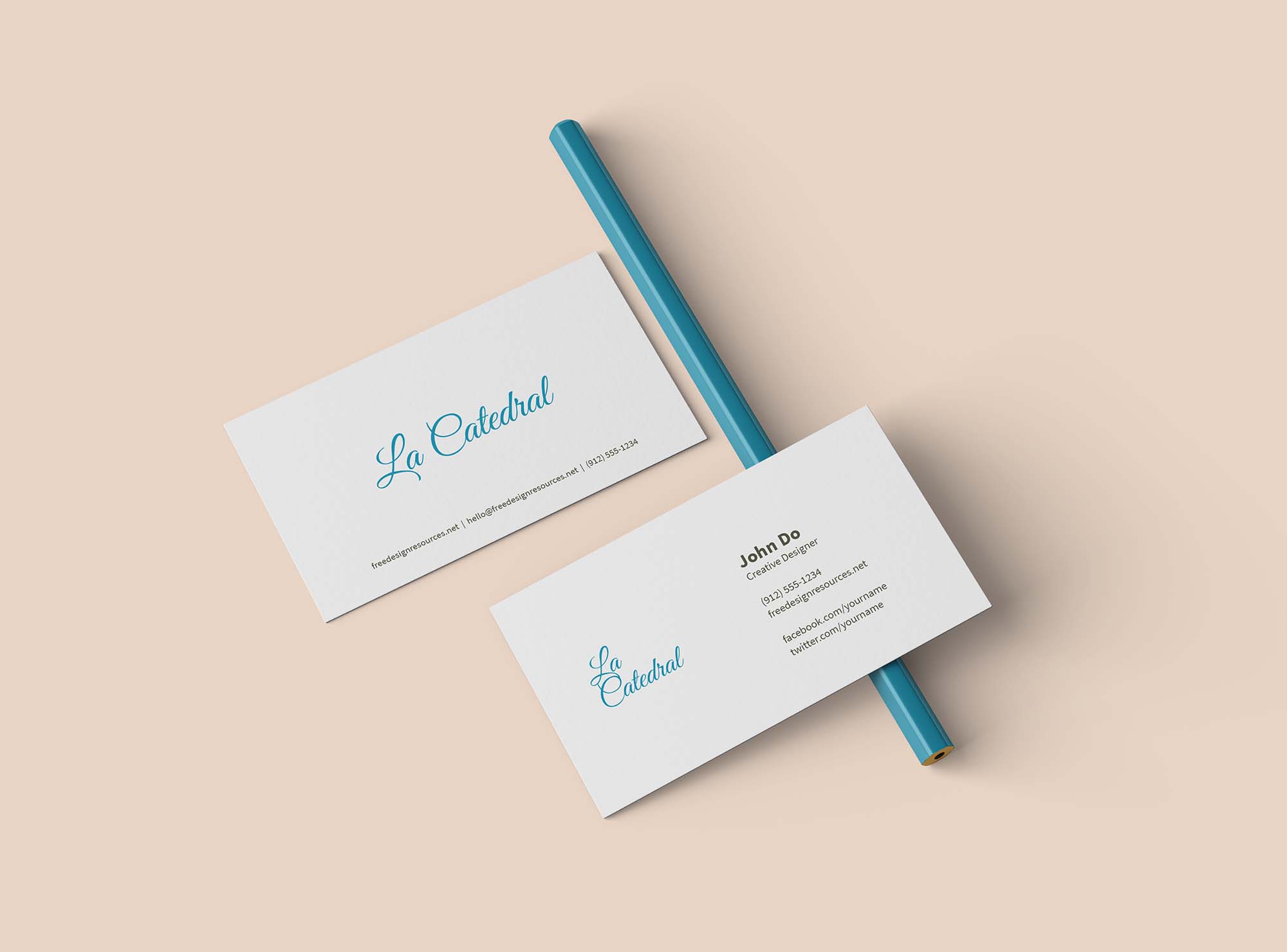Free Minimalist Business Card Mockup (PSD)