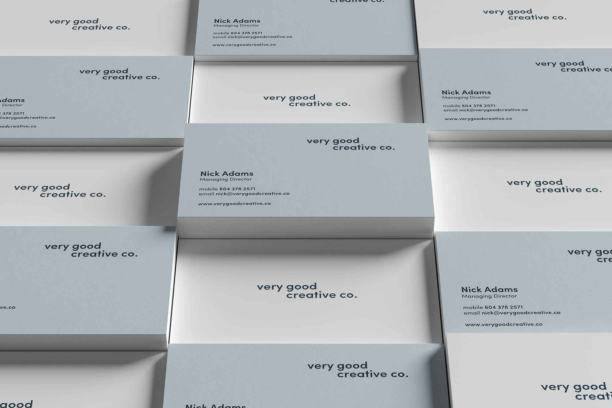 Free Minimalist Business Card Stacks Mockup (PSD)