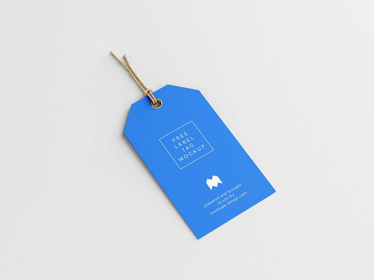 Free minimalistic label tag mockup