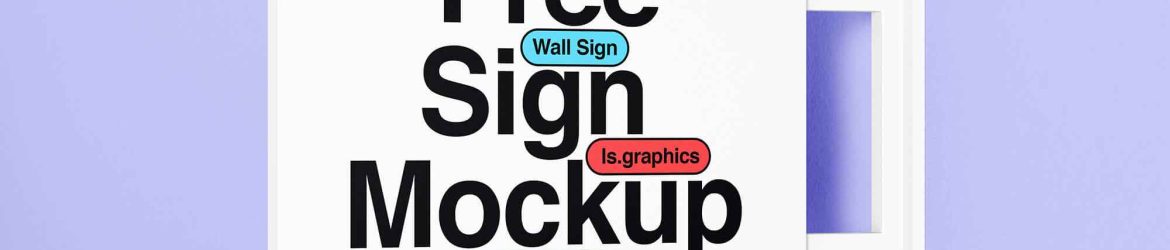 Free Minimalistic Wall Sign Mockup (PSD)