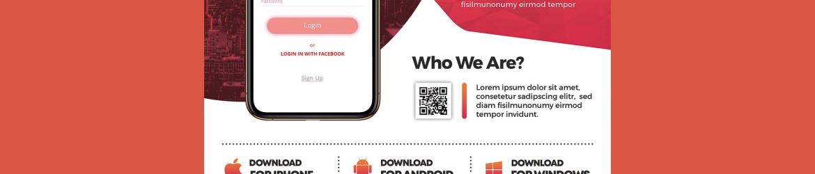 Free Mobile App Promotion Flyer Template (PSD)