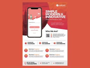 Free Mobile App Promotion Flyer Template (PSD)