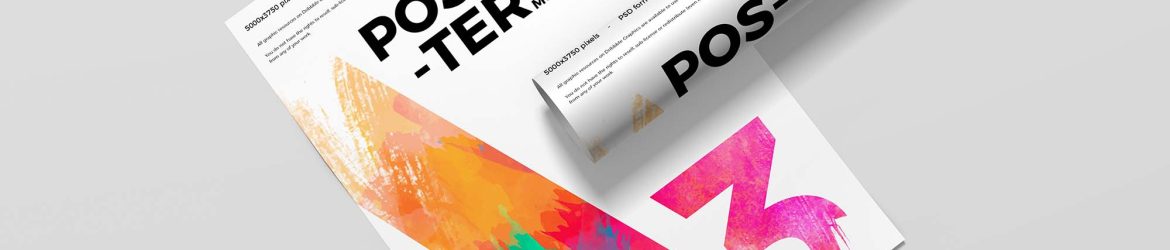 Free Modern A3 Poster Mockup (PSD)