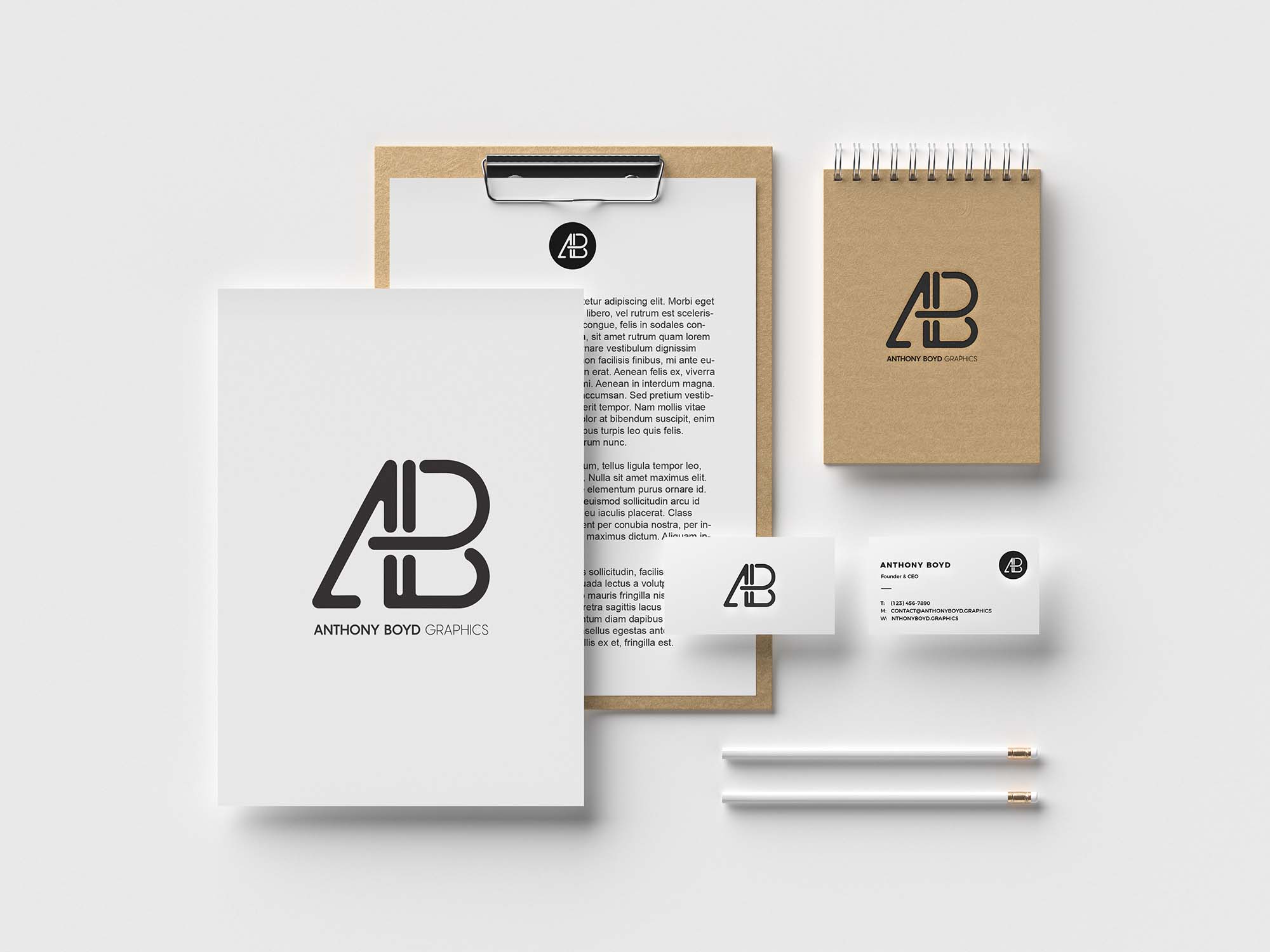 Free Modern Branding Identity Mockup (PSD)