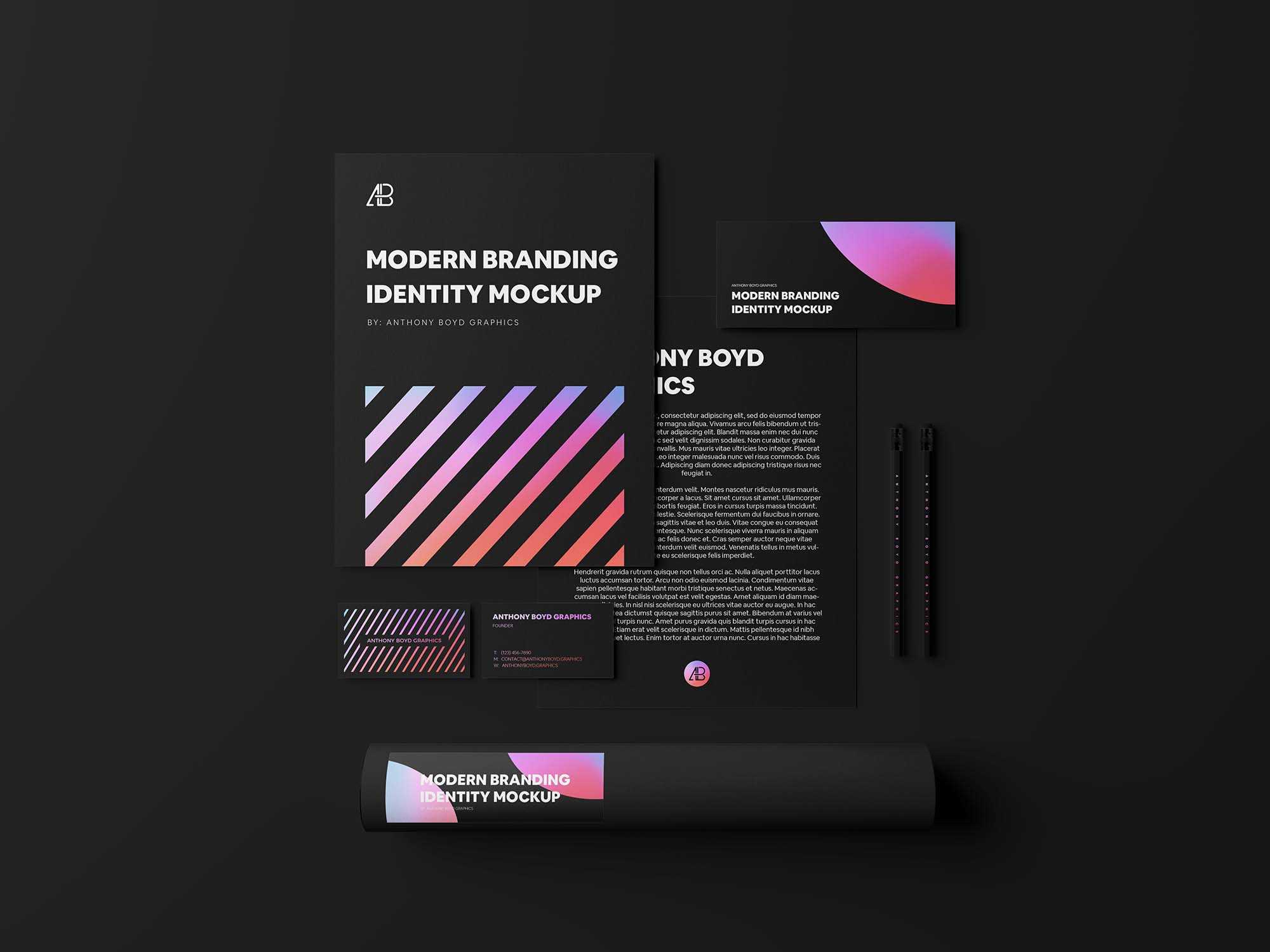 Free Modern Branding Identity Part 04 (PSD)