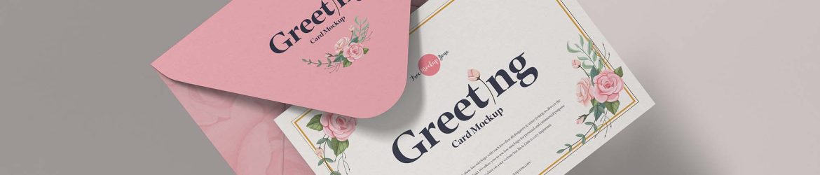 Free Modern Greeting Card Mockup (PSD)