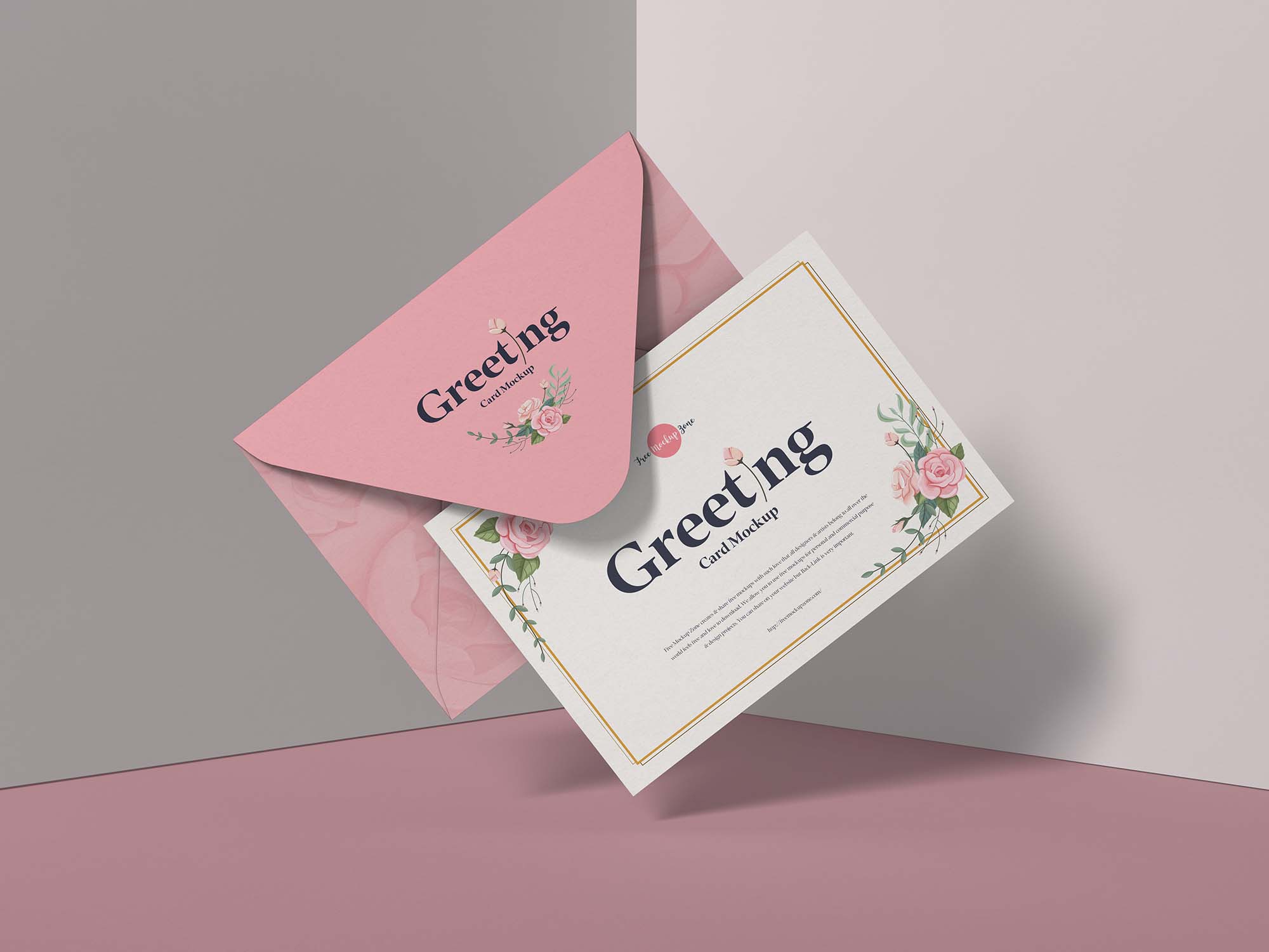Free Modern Greeting Card Mockup (PSD)
