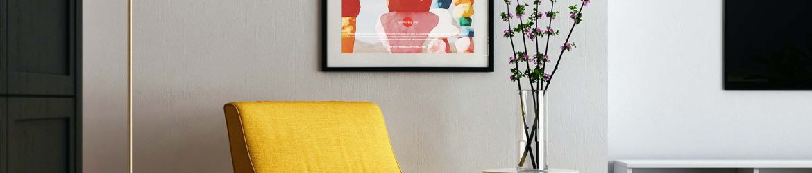 Free Modern Interior Artwork Frame Mockup (PSD)