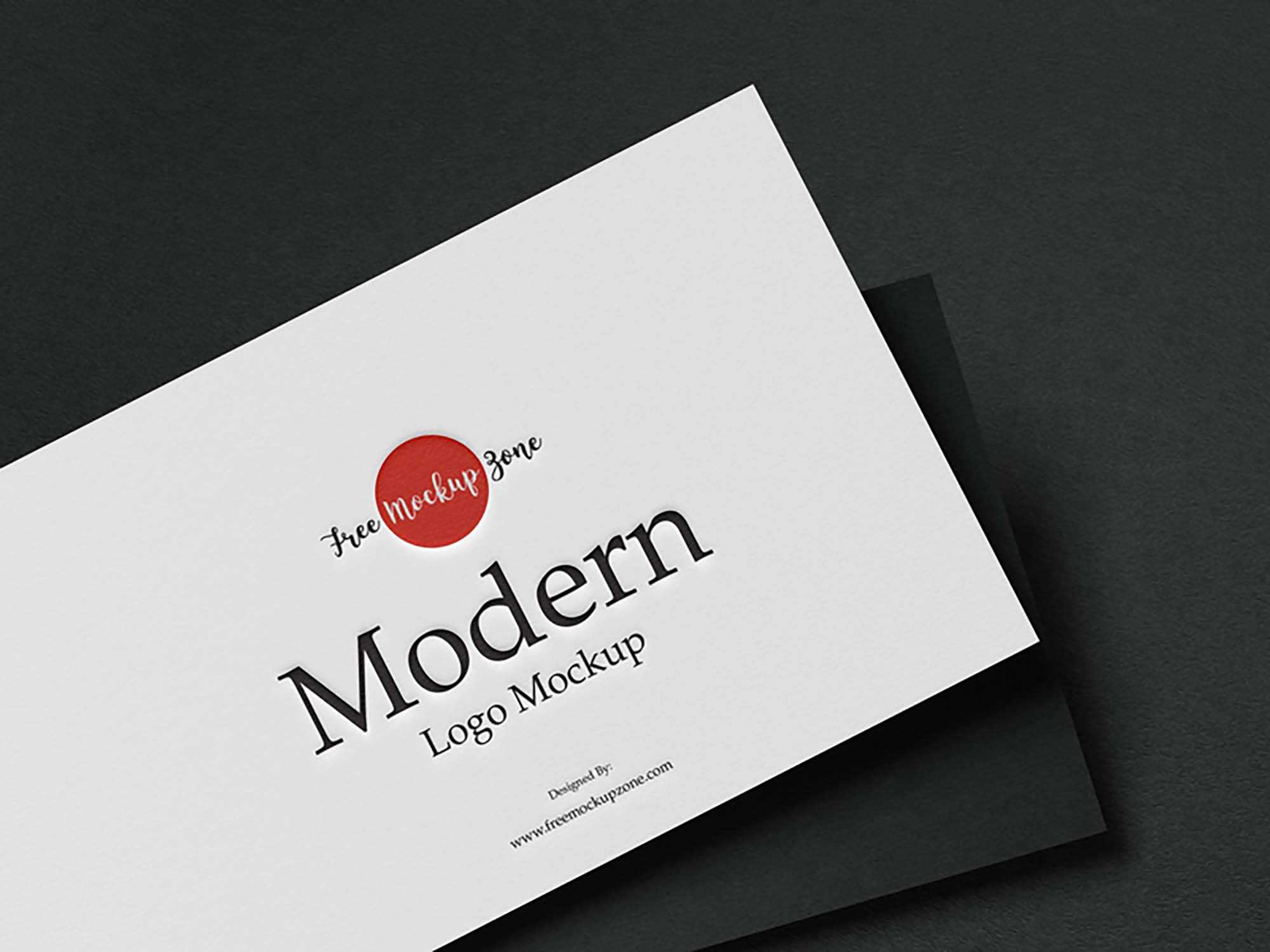 Free Modern Logo Mockup Design (PSD)