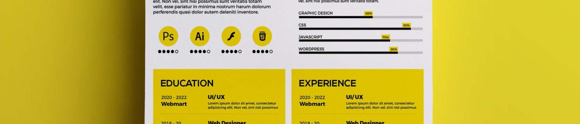 Free Modern Resume Design Template (PSD)