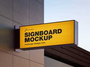 Free modern signboard mockup - Instant Download