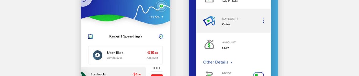 Free Money Spending App Template (PSD)