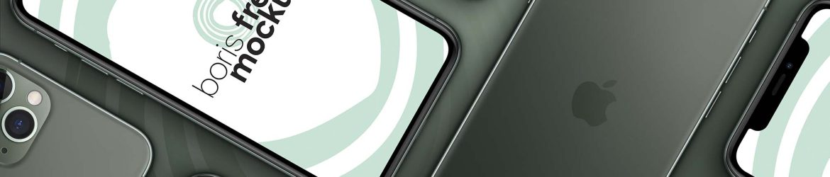 Free Multiple iPhone 11 Pro Max Mockup (PSD)