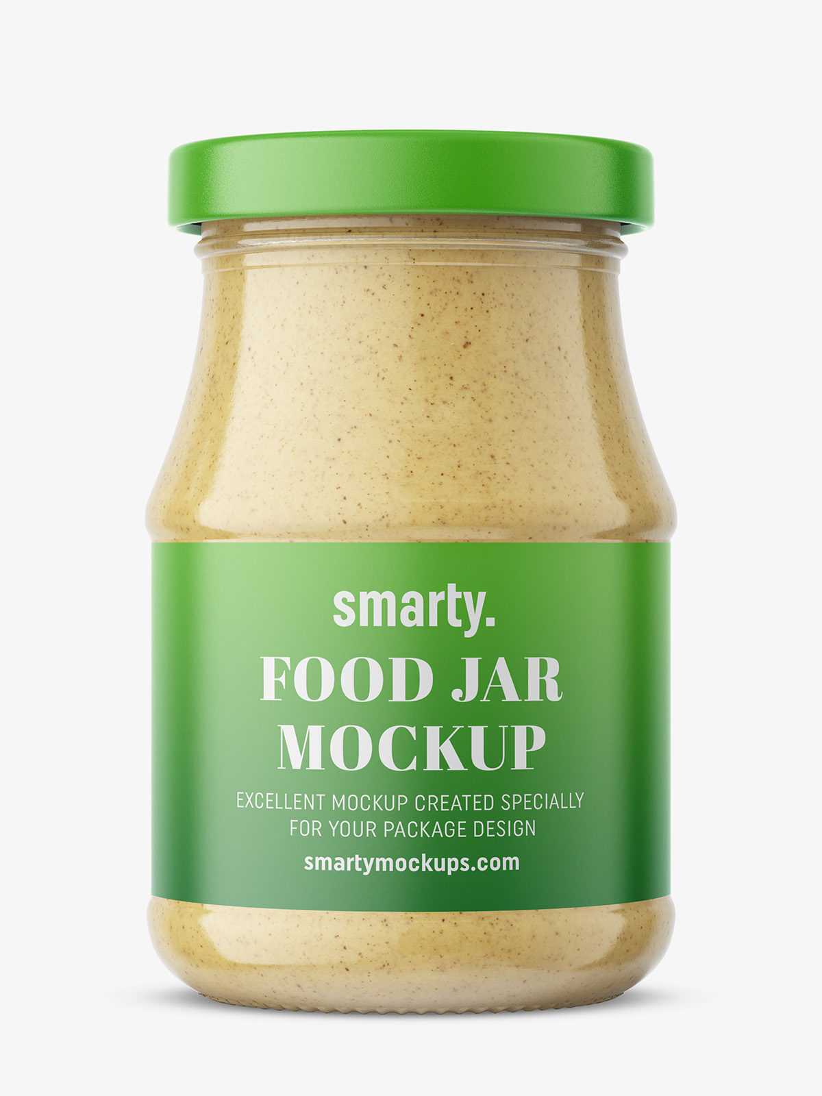 Free mustard jar mockup