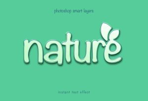 Free Nature Text Effect (PSD)