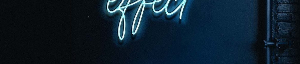 Free Neon Lettering Text Effect (PSD)