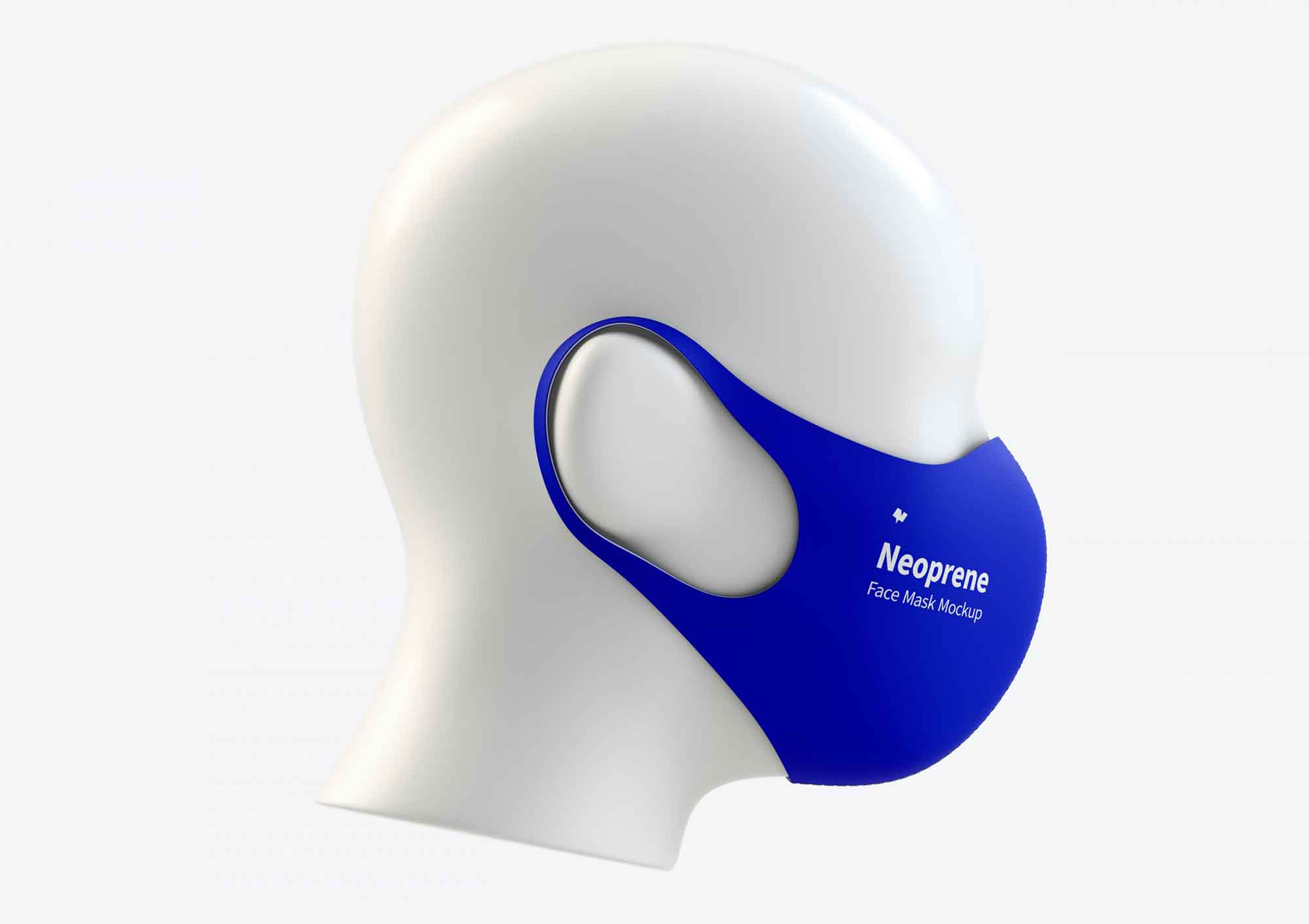 Free Neoprene Guard Face Mask Mockup (PSD)