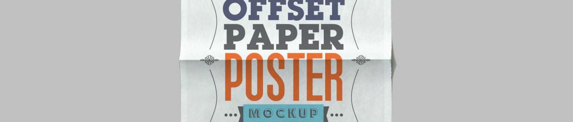 Free Offset Paper Poster Mockup (PSD)